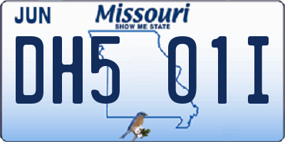 MO license plate DH5O1I