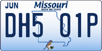 MO license plate DH5O1P