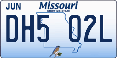 MO license plate DH5O2L