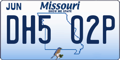 MO license plate DH5O2P