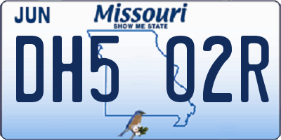 MO license plate DH5O2R