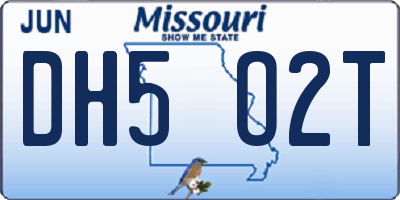 MO license plate DH5O2T