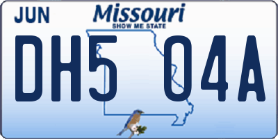 MO license plate DH5O4A
