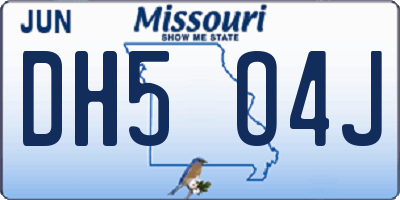 MO license plate DH5O4J