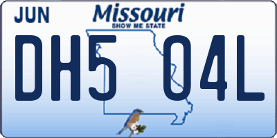 MO license plate DH5O4L
