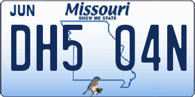 MO license plate DH5O4N