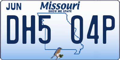 MO license plate DH5O4P