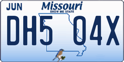 MO license plate DH5O4X