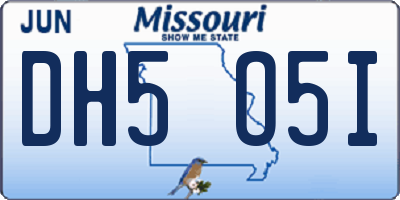 MO license plate DH5O5I