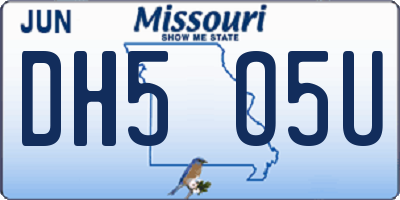 MO license plate DH5O5U