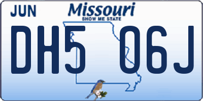 MO license plate DH5O6J