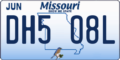 MO license plate DH5O8L