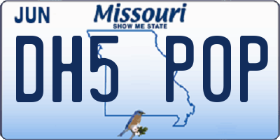 MO license plate DH5P0P