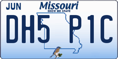 MO license plate DH5P1C
