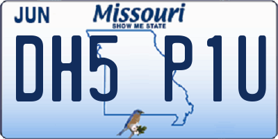 MO license plate DH5P1U