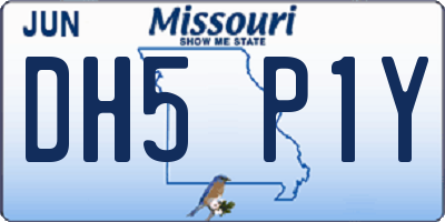 MO license plate DH5P1Y