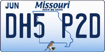 MO license plate DH5P2D