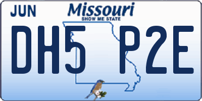 MO license plate DH5P2E