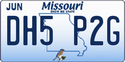 MO license plate DH5P2G