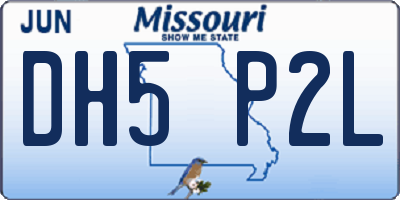 MO license plate DH5P2L