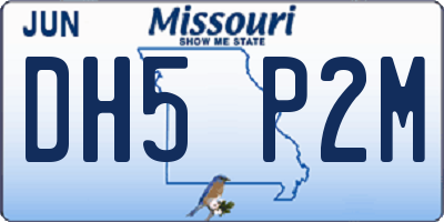 MO license plate DH5P2M