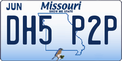 MO license plate DH5P2P