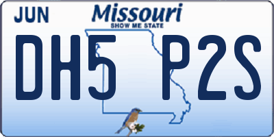 MO license plate DH5P2S