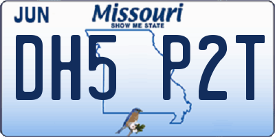 MO license plate DH5P2T