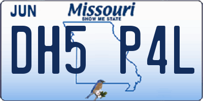 MO license plate DH5P4L