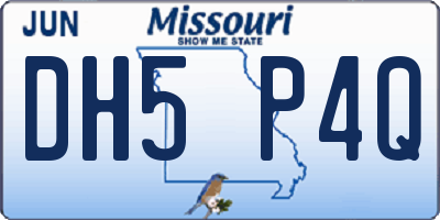 MO license plate DH5P4Q