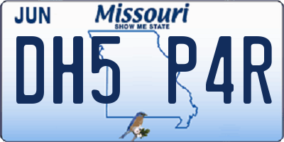 MO license plate DH5P4R