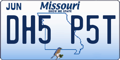 MO license plate DH5P5T