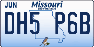 MO license plate DH5P6B