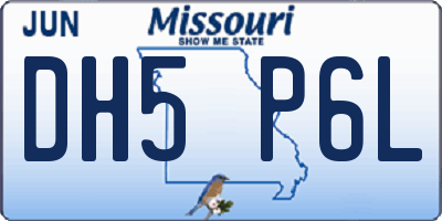 MO license plate DH5P6L