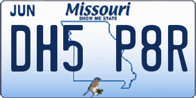 MO license plate DH5P8R