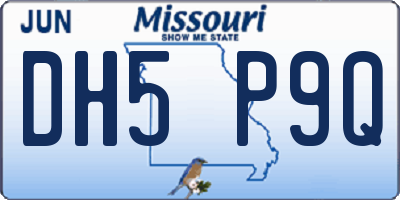 MO license plate DH5P9Q