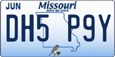 MO license plate DH5P9Y