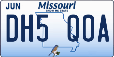 MO license plate DH5Q0A
