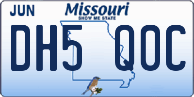 MO license plate DH5Q0C