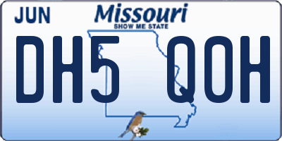 MO license plate DH5Q0H