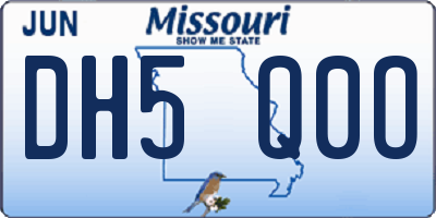 MO license plate DH5Q0O