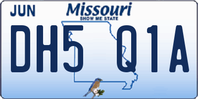 MO license plate DH5Q1A