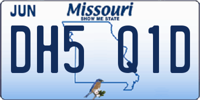MO license plate DH5Q1D