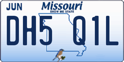 MO license plate DH5Q1L