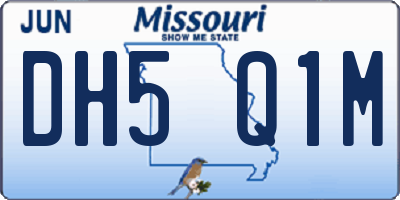 MO license plate DH5Q1M