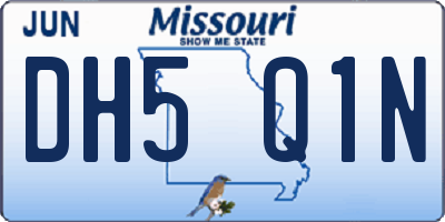 MO license plate DH5Q1N