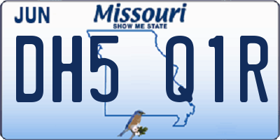 MO license plate DH5Q1R