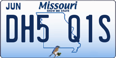 MO license plate DH5Q1S
