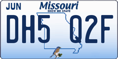 MO license plate DH5Q2F
