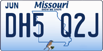 MO license plate DH5Q2J